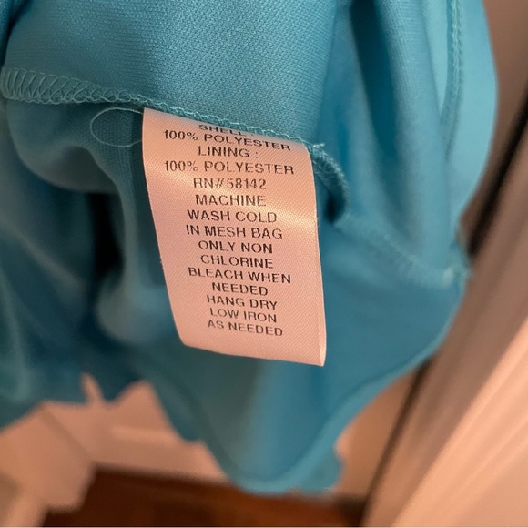 *DONATED* London Times Turquoise Dress | Embroidery Appliqué - Picture 4 of 8